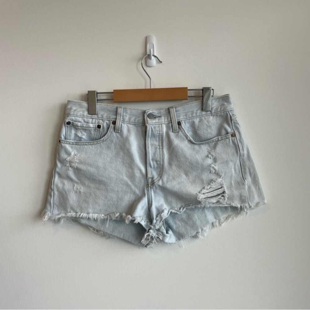 Levi’s Super Low Shorts Blue Size 30 - Picture 4 of 9
